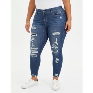Tall Inseam - Bombshell Skinny Premium Stretch High-Rise Destructed Jean